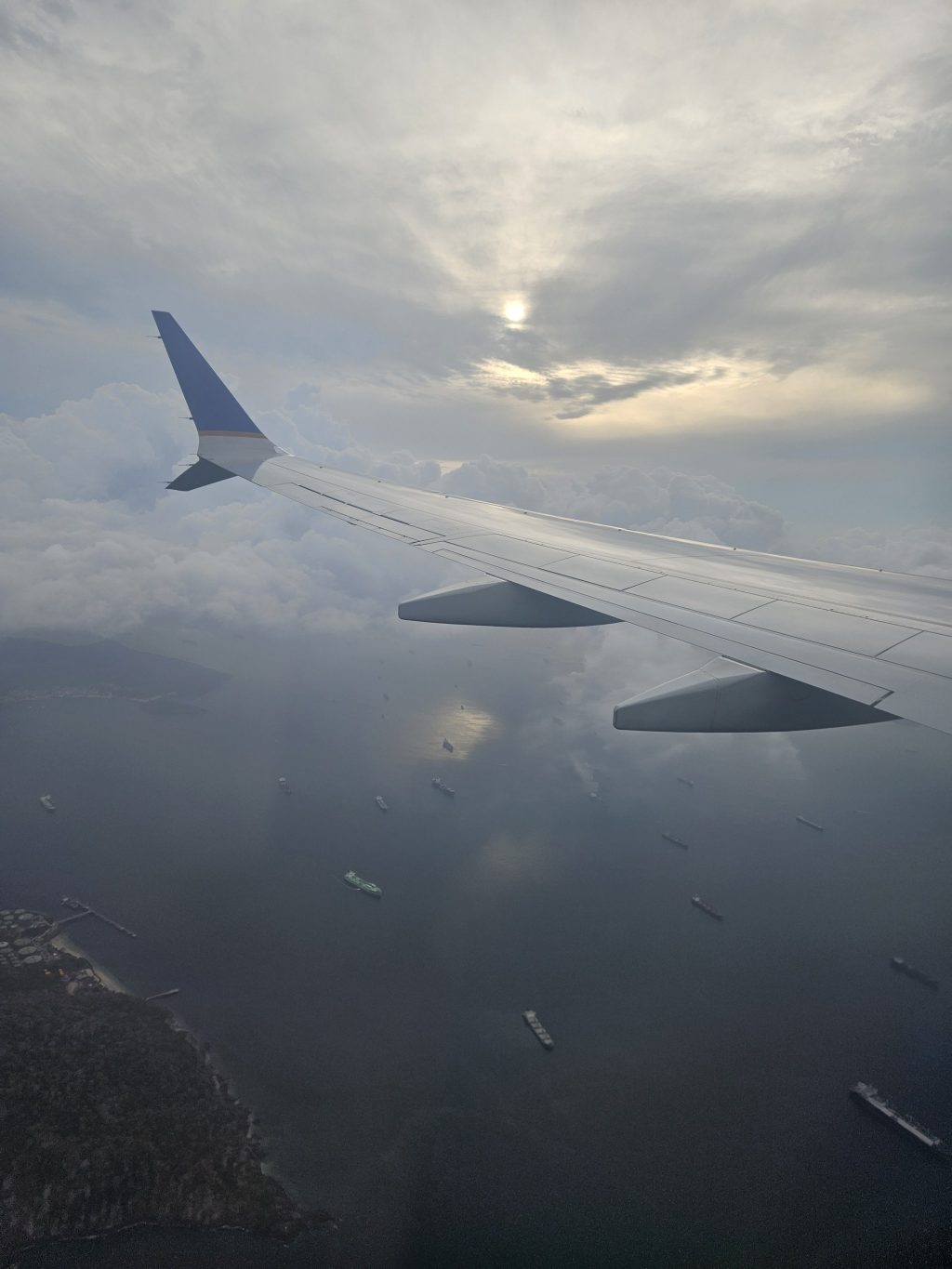 Flying over the Panama Canal
